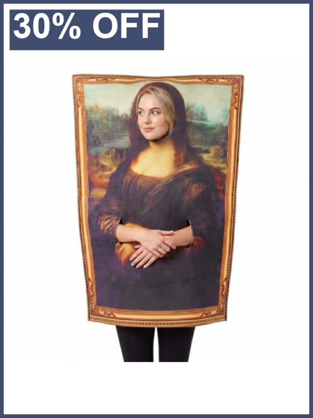 Mona Lisa Costume Adult Funny Halloween Dress Up One Size Polyester